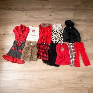 GIRLS PREPPY AND CHIC STYLISH WINTER HOLIDAY CLOTHING BUNDLE SIZE SIZE XS/4/5